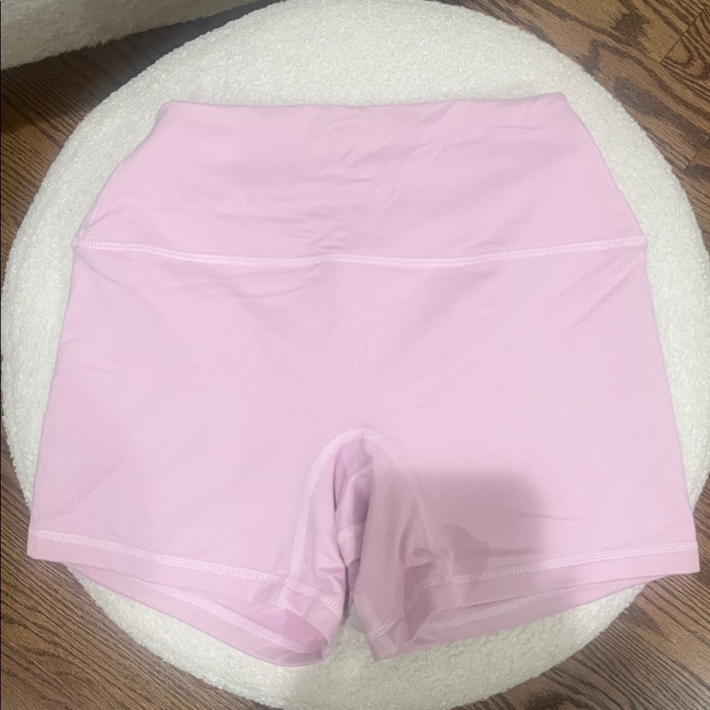 Light Pink High-Waisted Shorts